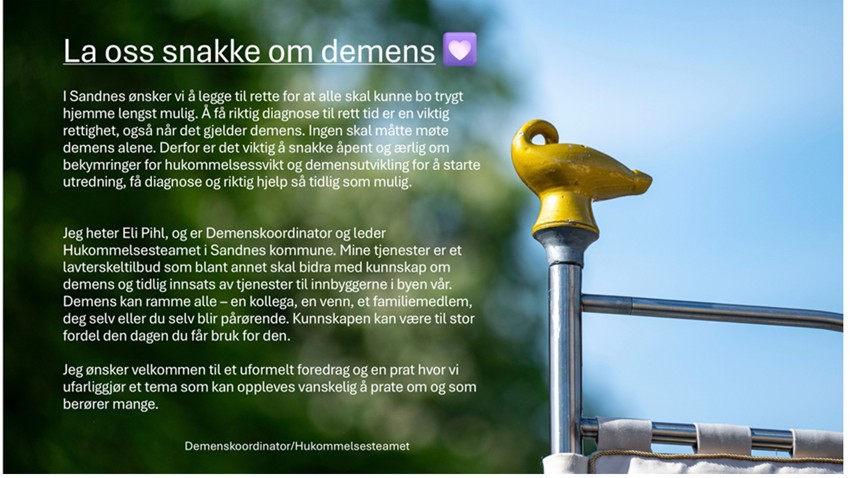 La oss snakke om demens 23. oktober